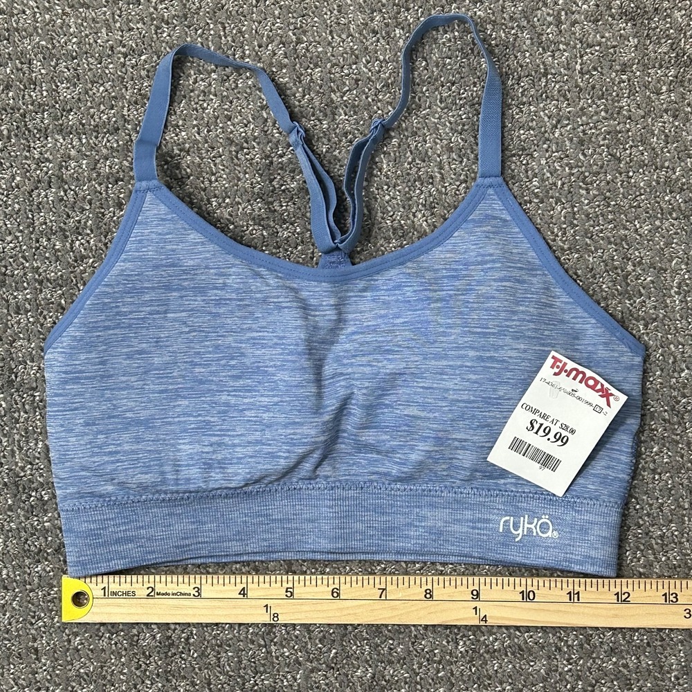*NEW* Ryka Blue Razorback Sports Yoga‎ Bra Women's Size M